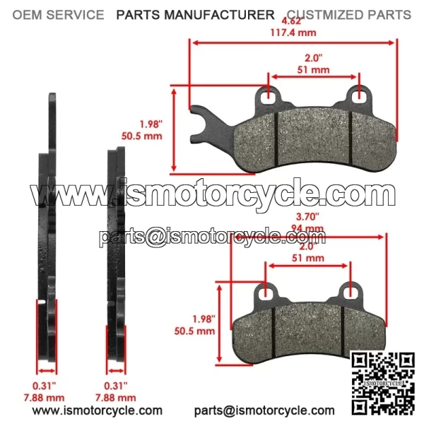 Front or Rear Brake Disc with Pads for Can-Am Defender Max HD10 2018 - 2023 - Image 3