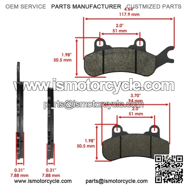 Front or Rear Brake Disc with Pads for Can-Am Defender Max HD10 2018 - 2023 - Image 4