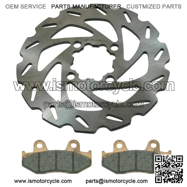 Rear Wave Disc Brake Rotor & Pads for Yamaha YFZ450, YFZ450R & YFZ450X 2006-2023