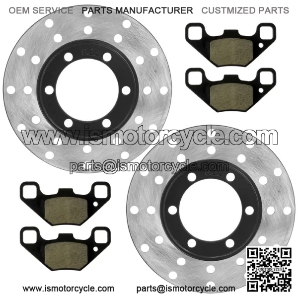 0454412 Front Brake Disc & Pads For Polaris RZR 170 2009-21 Left & Right