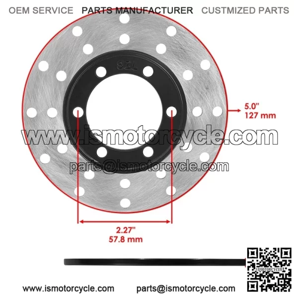 0454412 Front Brake Disc & Pads For Polaris RZR 170 2009-21 Left & Right - Image 2