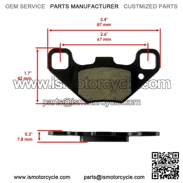 0454412 Front Brake Disc & Pads For Polaris RZR 170 2009-21 Left & Right - Image 3
