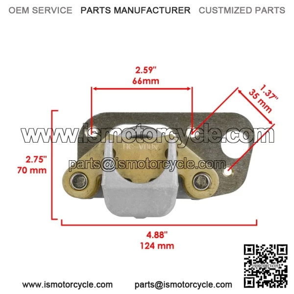 Polaris Scrambler 500 4X4 2003-2004 Front Brake Calipers w/Pads (Left/Right) - Image 3