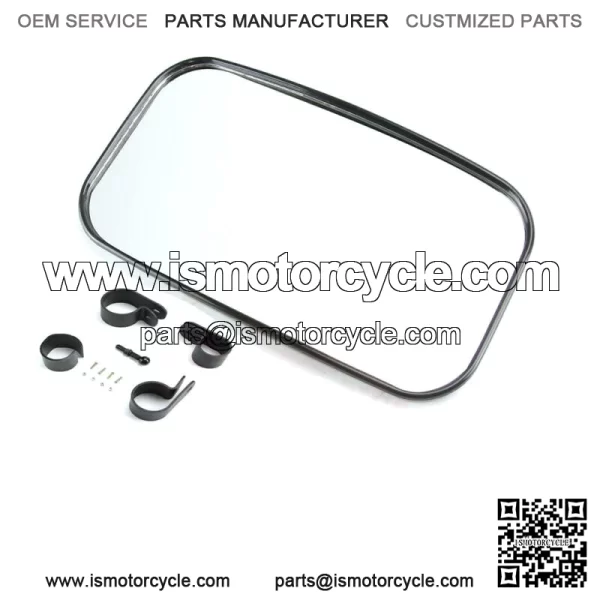 Black 1.75" Roll Bar UTV Rear View Mirrors For Polaris Polaris RZR XP Arctic Cat For: More than one vehicle - Image 2