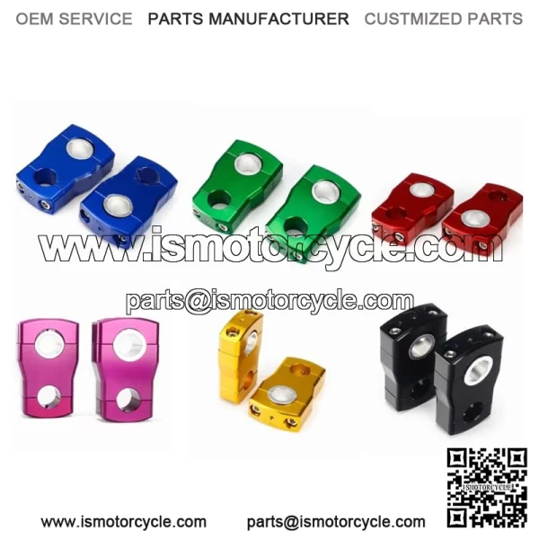 Pivoting Handlebar Risers 2 Inch Rise 7/8" 1 1/8" Bar For Polaris RZR Arctic Cat Fits: Yamaha - Image 2