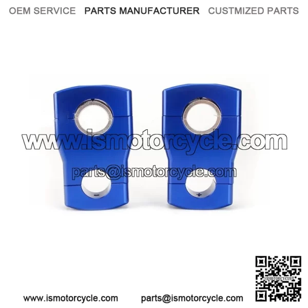 Blue 2" Inch Pivoting Risers for Arctic Cat Snowmobile 7/8" OR 11/8" Handlebar  Fits: Yamaha - Image 2