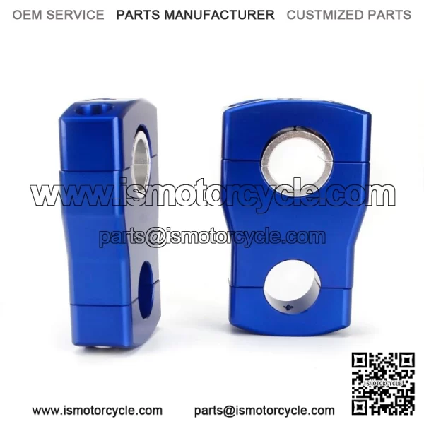 Blue 2" Inch Pivoting Risers for Arctic Cat Snowmobile 7/8" OR 11/8" Handlebar  Fits: Yamaha - Image 3
