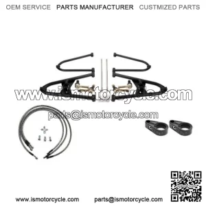 TRX 450R A Arms +2.5 +1 Chromoly Adjustable Brake lines Clamps