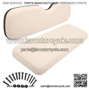 Universal White Golf Cart Rear Seat Cushion Set