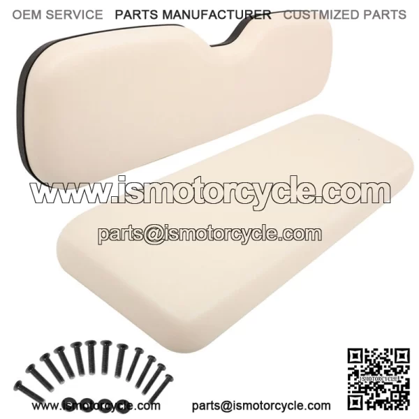 Universal White Golf Cart Rear Seat Cushion Set
