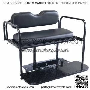 Yamaha Drive2 Golf Cart Flip Folding Rear Back Seat Kit - Black Cushions