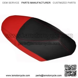 RED & BLACK CUSTOM FITS PEUGEOT VIVACITY 50 100 125 LEATHER SEAT COVER UP TO 09