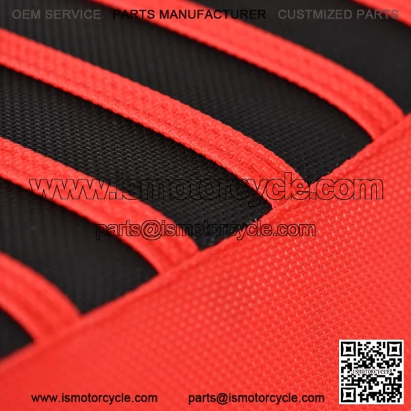 Yamaha YFZ 450 Gripper Seat Cover  2004-2013  RED/BLACK/RED ribs LOGO #200 - Image 4
