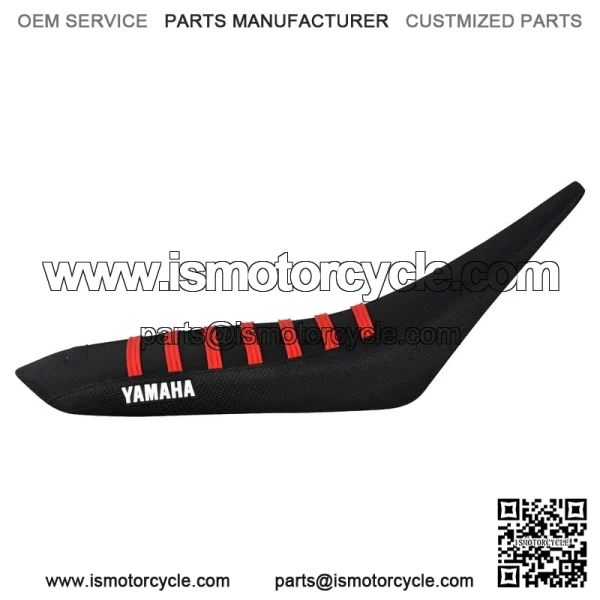 Yamaha YFZ 450 Gripper Seat Cover 2004 - 2013  all BLACK/ RED ribs LOGO #200 - Image 2