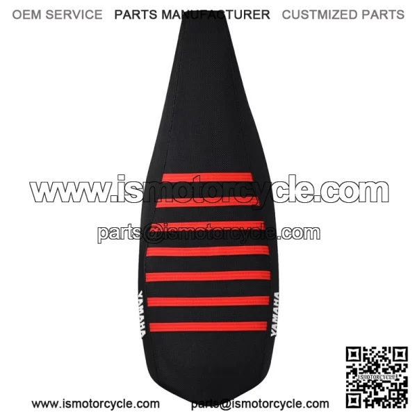 Yamaha YFZ 450 Gripper Seat Cover 2004 - 2013  all BLACK/ RED ribs LOGO #200 - Image 3