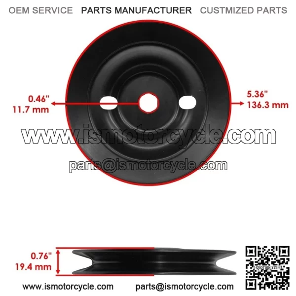 38" Deck Spindle w/Pulley & Blade for John Deere X300 AM137483 M151720 M153118 - Image 3